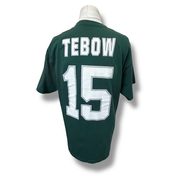 NFL Team Apparel Mens Short Sleeve T-shirt - New York Jets “Tebow 15”, sz L - Picture 6 of 10